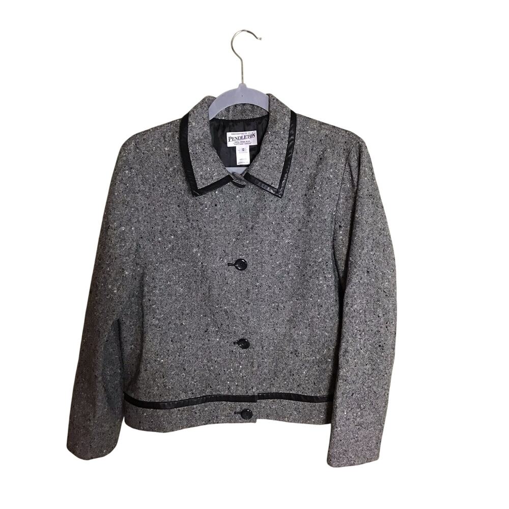 Pendleton Women  Vintage Tweed Blazer Sz 12 Run small 8/10